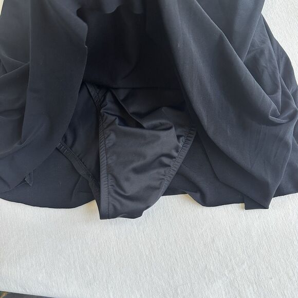 Magicsuit Black One-Piece Swim Suit 14 Gold Bar Adjustable Straps Slimming Dress - Picture 6 of 10